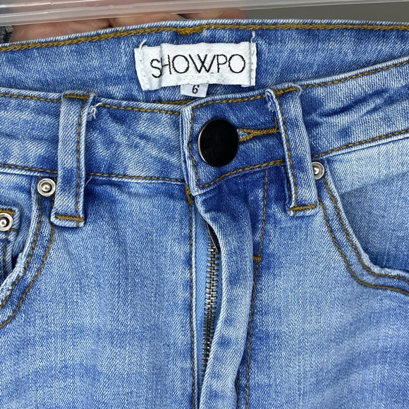 SHOWPO - Distressed Blue Skinny Jeans - Size 6 - Picture 4 of 4